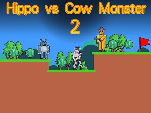 Hippo vs Cow Monster 2 Jump Mission