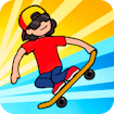  Skateboard Wheelie Island Rush