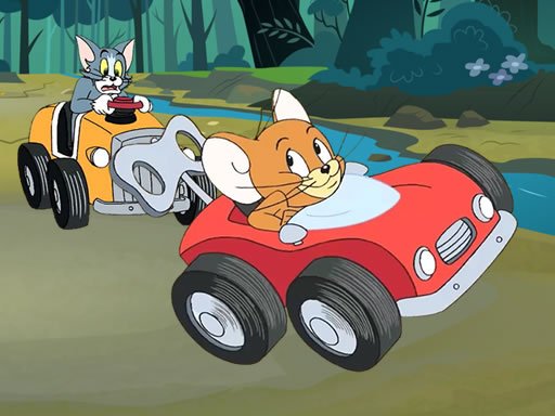 Tom and Jerry Car Jigsaw Jump Race
