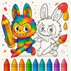 Chibi Labubu Coloring Book for Kids Adventure