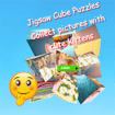 Jigsaw Cube Puzzles Collect Pictures with Cute Kittens Mode Master