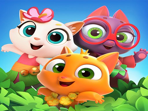 Match 3 Space Tropicats Games on a Tropical Island Arena