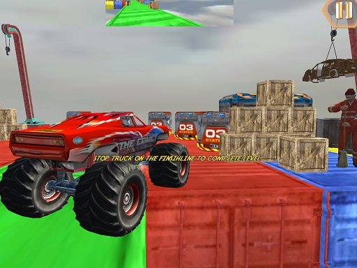 Monster Truck Driving Stunt Game Sim Mission Mode