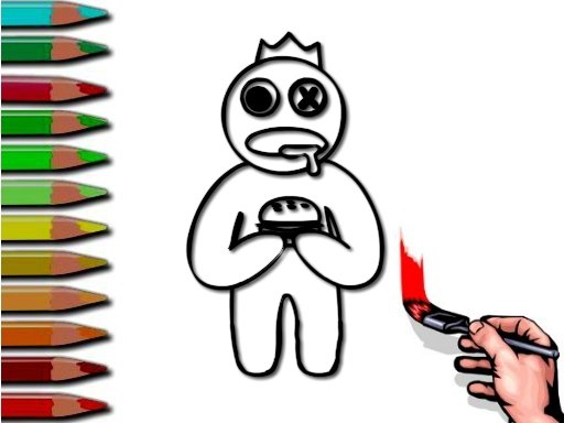 Rainbow Friends Coloring Book Jump Mission