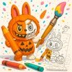 Halloween Labubu Coloring and Drawing Game Dash