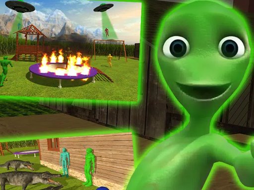 Yellow Alien Escape! Land Run