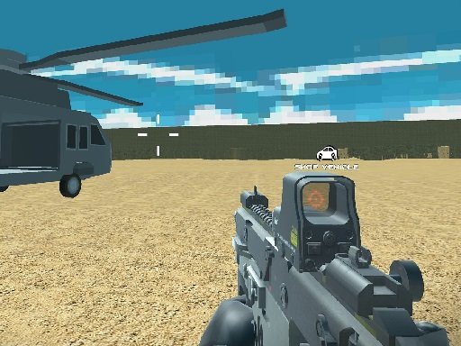 Blocky Combat Swat Vehicle Desert Mode Saga