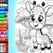 Coloring book cute animals Battle
