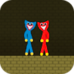 Red and Blue Stickman Huggy Adventure Escape