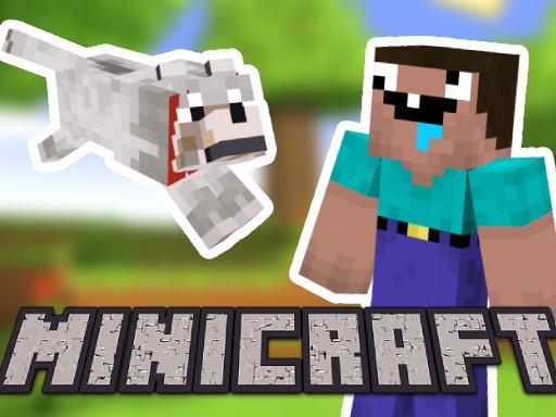Minicraft Steve And Wolf Adventure Fun