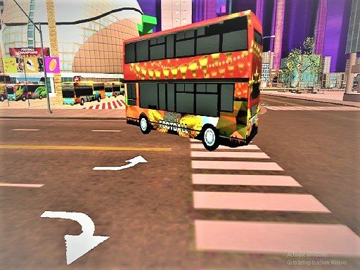 American Football Passenger Bus Game Race