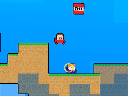 Steve vs Alex Rocketman Escape Jump