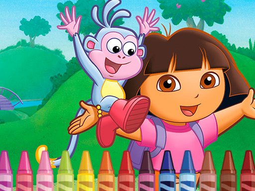 Dora the Explorer 4 Coloring  Dash Island