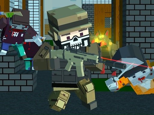 Pixel shooter zombie Multiplayer Mission Run
