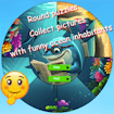 Round Jigsaw Puzzle Collect Pictures of Funny Ocean Inhabitants Mode Saga