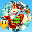 Round jigsaw Puzzle Collect funny Christmas pictures Blast Jump