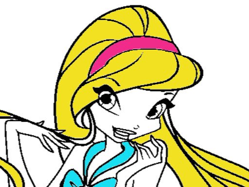 Winx Coloring Page Game Race