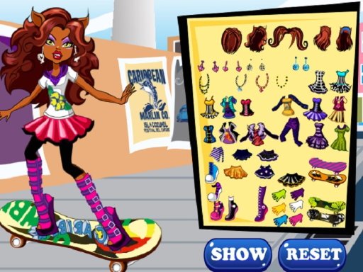 Clawdeen skates Fun Dash