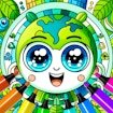 Earth Day Coloring Book Mode