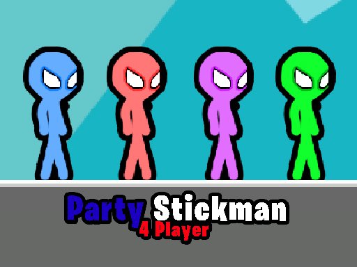 Party Stickman 4 Player Run Race