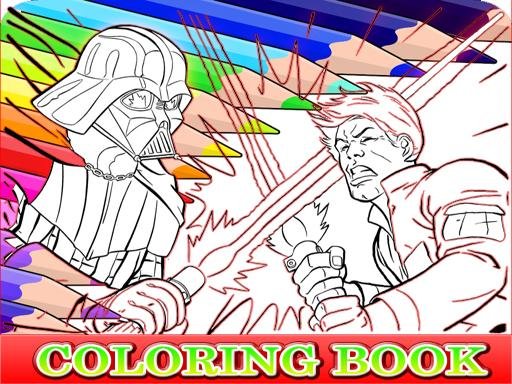 Coloring Book for Darth Vader Jump Run