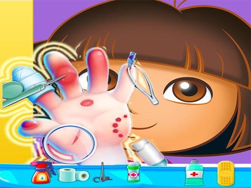 Dora Hand Doctor Fun Games for Girls Online Arena