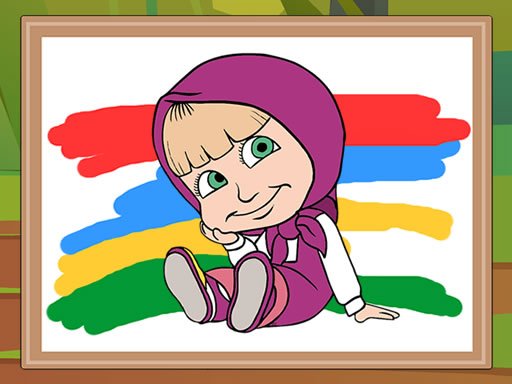 Masha and the Bear Coloring Book Mission Race