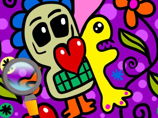 Abstraction Find 5 Differences Island