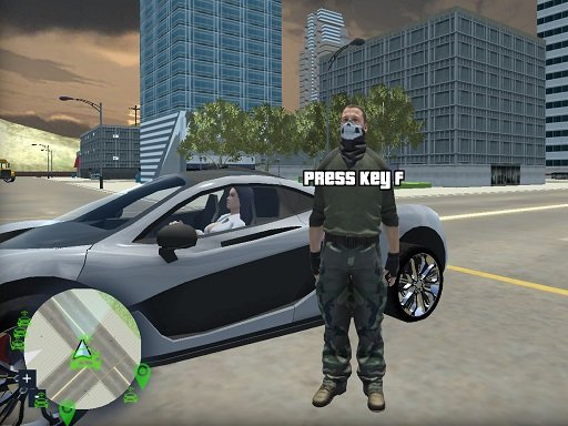 Crazy GTA Mercenary Driver Jump Island