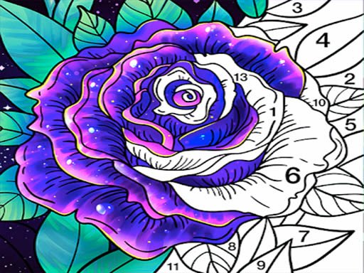 Coloring Book Color by Number Island