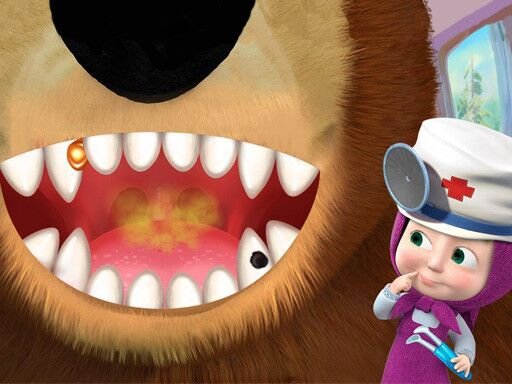 Masha And The Bear Dentist Game Run Odyssey