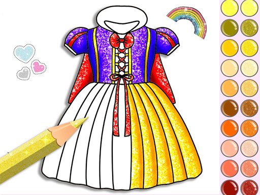 Princess Glitter Coloring Arena