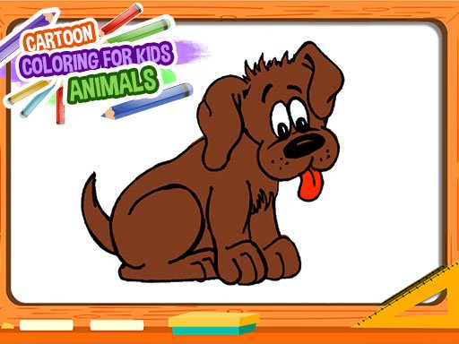 Cartoon Coloring Book for Kids  Animals Land