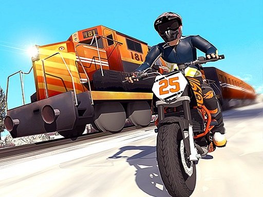 Tricky Bike Stunt vs Train Racing Game  Island