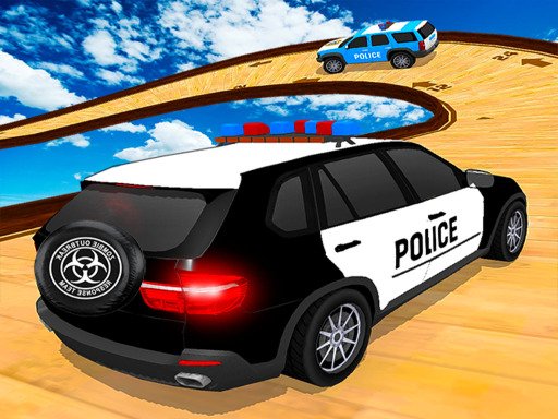 Police Prado Car Stunt Ramp Car Racing Game 3D World Run