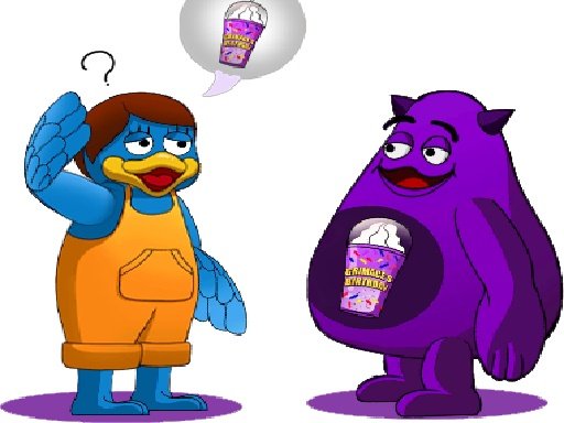 Grimace Monster Dop Story Fun Jump