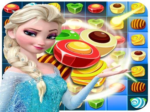 Elsa Sweet Candy match3 Escape Jump