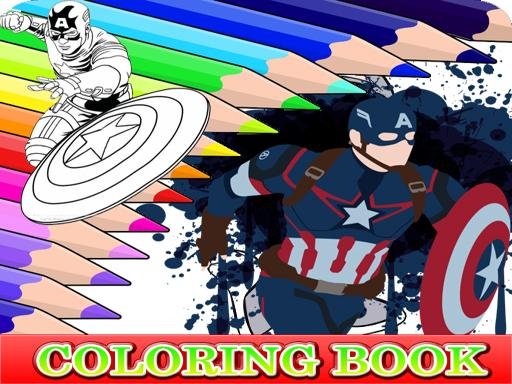 Coloring Book for Captain America Jump Challenge