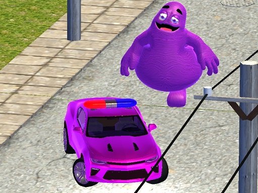 Grimace vs Police SuperCar Run Mode