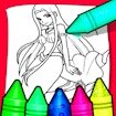 Anime Blue Mermaid Coloring Master