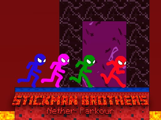 Stickman Brothers Nether Parkour Island Escape