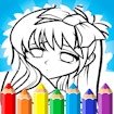 Cute Anime Face Girls Coloring Pages Master Mode